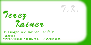 terez kainer business card